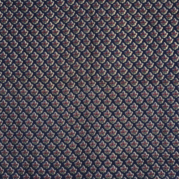 Vintage Liberty of London Floral Silk Scarf Navy Blue Very Good Condition Medium - Picture 3 of 4